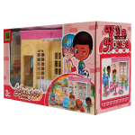 Игрушечный дом для куклы с мебелью и фигурками коробка 6617-1A