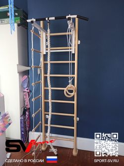 Монтаж шведской стенки Sv Sport в бетонные, кирпичные стены