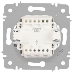 Переключатель Intro Accent 6-103-06 , 10А-250В, IP20, СУ, AL/CU, перламутр
