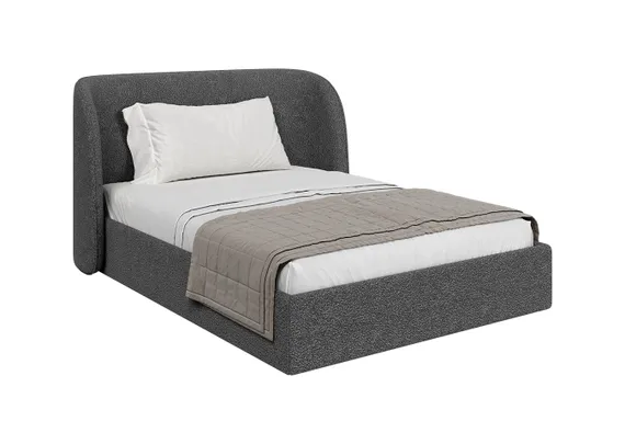 Кровать двуспальная Classic 140 см (серый, букле)