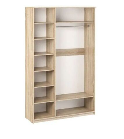 Шкаф 3-х створчатый Дуэт Люкс с зеркалом Дуб Сонома светлый