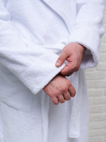 Халат махровый с капюшоном 52-54 белый