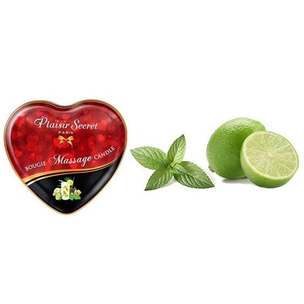 Массажная свеча с ароматом мохито Plaisir Secret Bougie Massage Candle 35мл