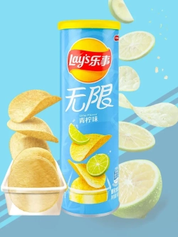 Чипсы Лейс Stax из Китая со вкусом Лайма 90 г