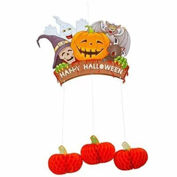 Подвеска Happy Halloween Тыквы 40х30см