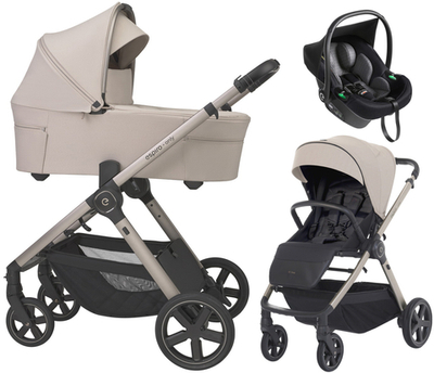 Детская коляска 3 в 1 Espiro Only 2026 и автокресло Pi Black 519 vanilla beige
