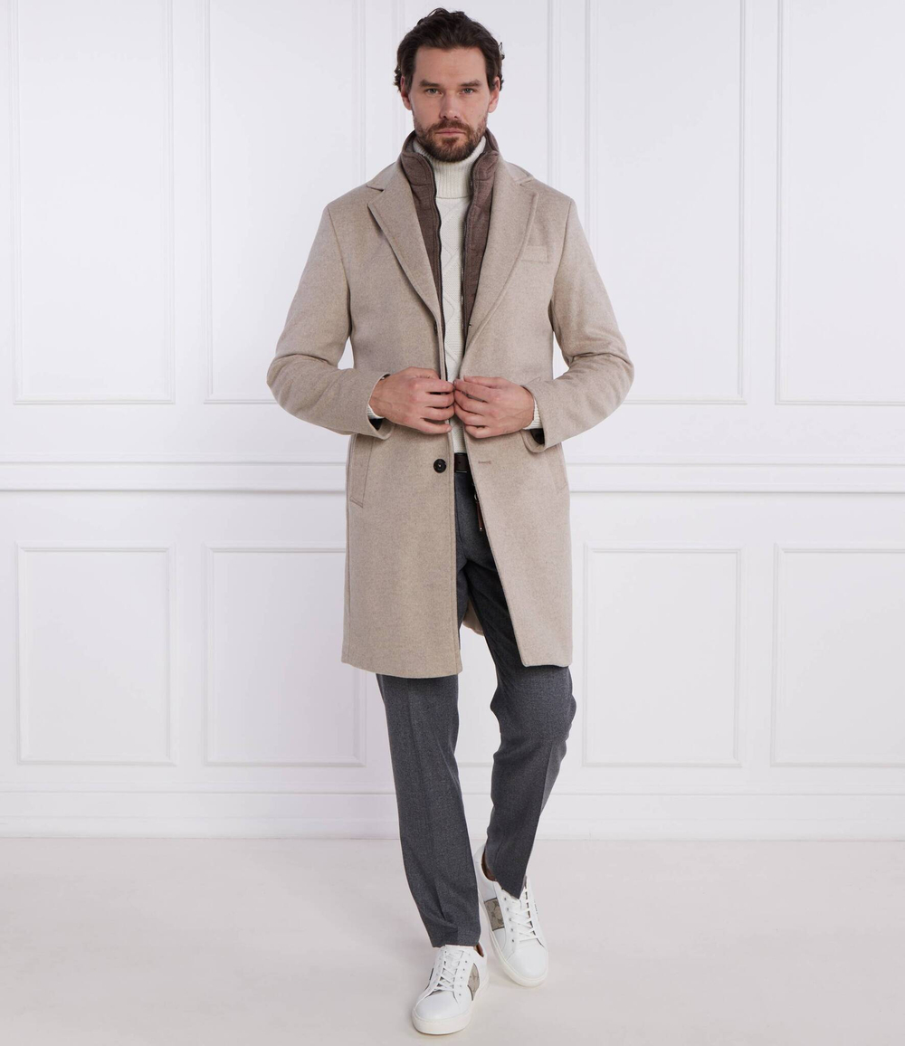 Хлопковое пальто Joop! - бежевый(30037691)