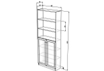 Стеллаж Билли 23 IKEA Дуб Молочный 8622 80*30*202 см, Светло-бежевый   Фиеста