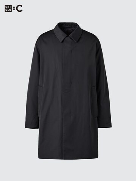 UNIQLO Полупальто PUFFERTECH, черный