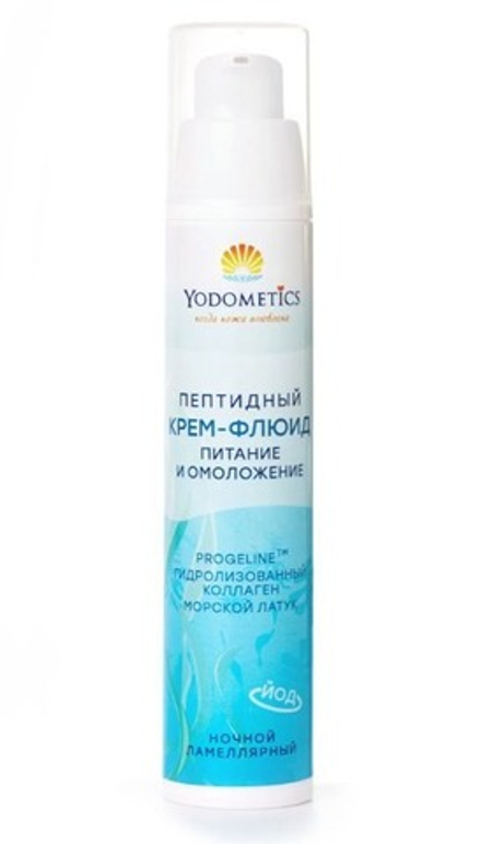 Пептидный крем-флюид Питание и омоложение Ночной ламеллярный, ТМ YODOMETICS