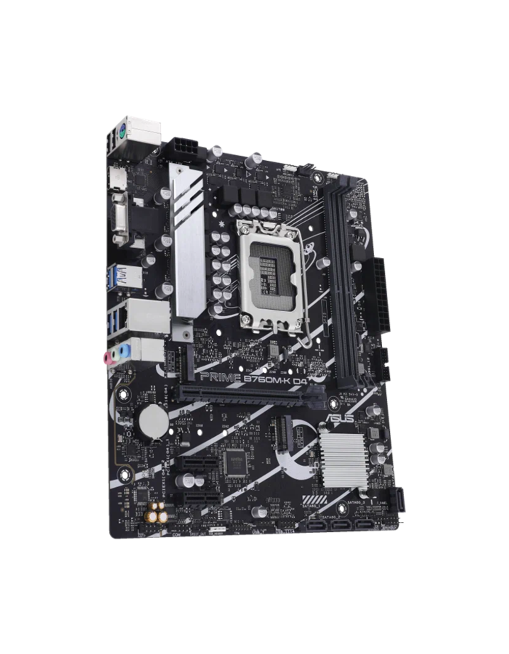 ASUS PRIME B760M-K D4, LGA1700, B760, 2*DDR4, 4*SATA, 2*M.2, 4*USB 3.2, 2*USB 2.0, 1*PCIx16, 2*PCIx1, VGA+HDMI, mATX; 90MB1DS0-M0EAY0