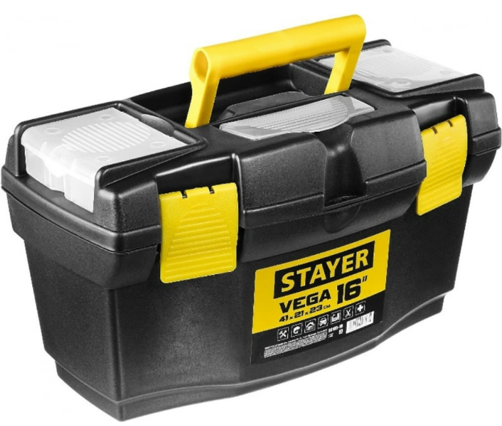 Ящик пластиковый с органайзерами, STAYER 38105-13, VEGA - 12"