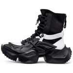 OGR MECHA Coutrue Mecha Fashion Apparel Collection Ankle Boots Unisex Black White