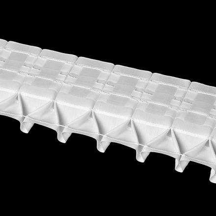 Шторная лента Oz-Is арт. 3969 Р, вафельные складки, коэф сборки 1:2,0, цвет белый (ширина 100 mm)