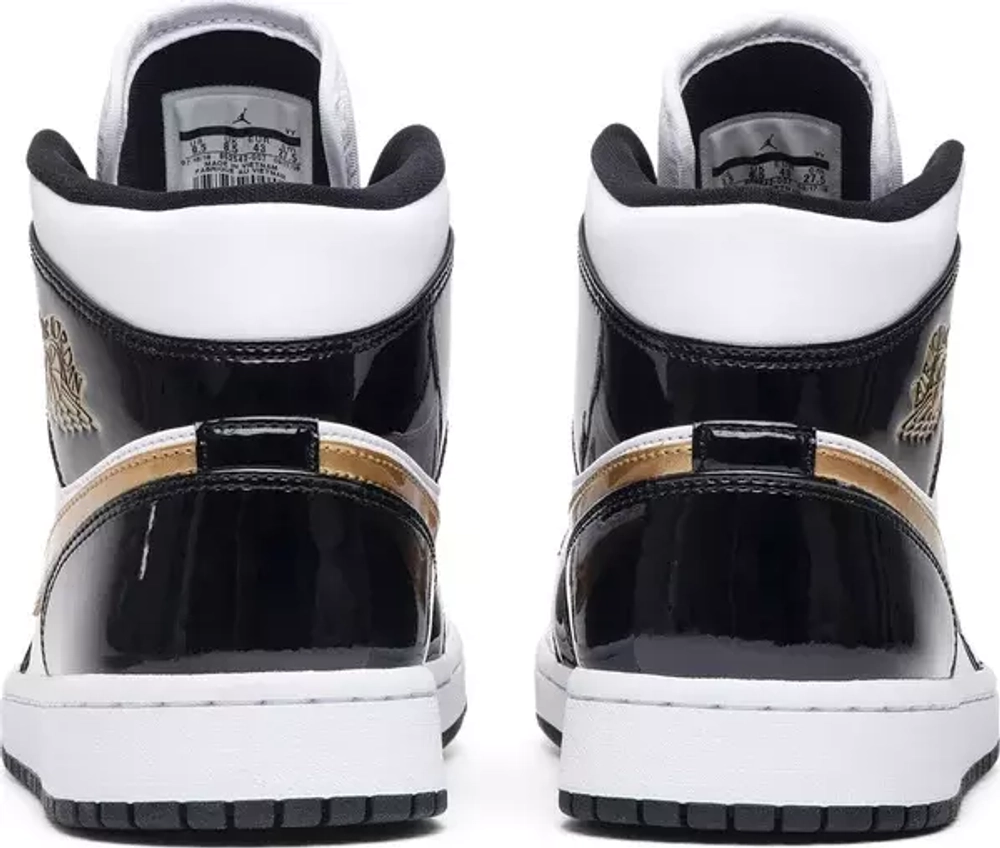 Air jordan 1 black and gold sales
