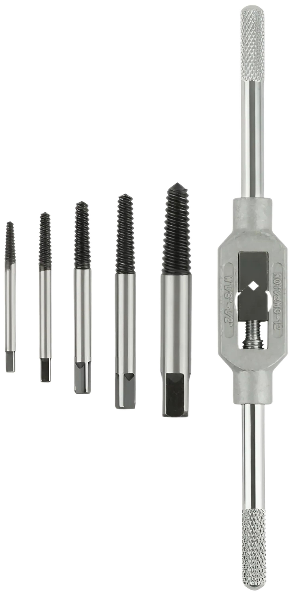 Набор экстракторов для сломанных болтов шпилек 6 пред.