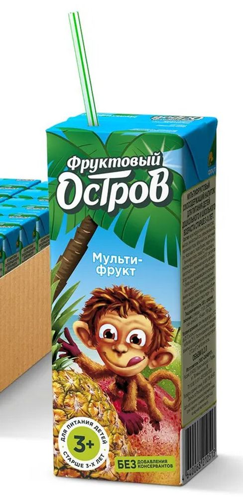 ФРУКТОВЫЙ ОСТРОВ сок Мультифрукт 200 мл