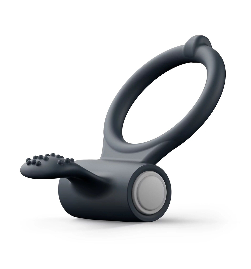 Эрекционное кольцо Dorcel Power Clit с вибрацией и язычком