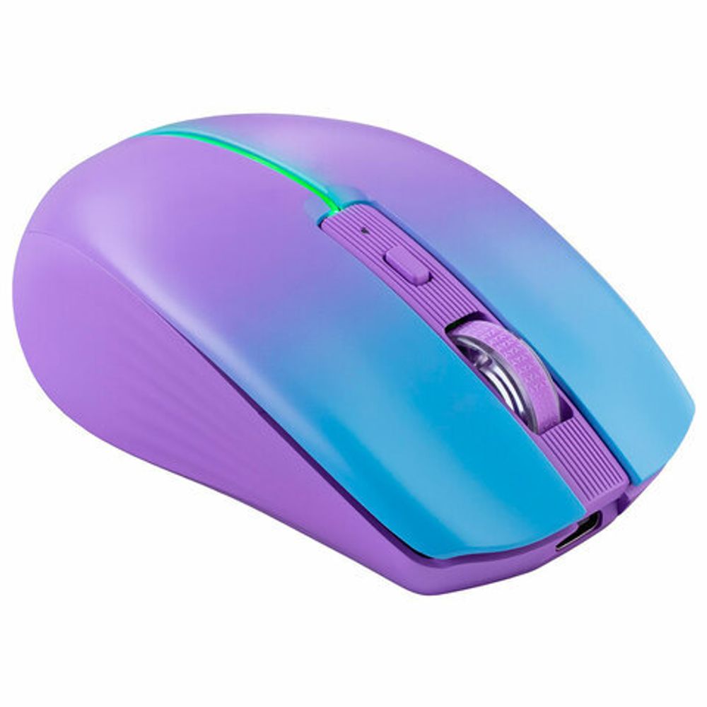 Мышь беспроводная бесшумная DEFENDER Mystery MM-301 LED, 5 кнопок + колесо-кнопка, фиолетовая, 52301