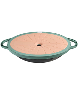 БЕЗ УПАКОВКИ Полусфера "BOSU" GB-503 с эспандерами, с насосом, серый/зеленый
