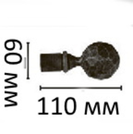 Наконечники кованые Шато Буле d20 мм (цвета белое золото, белое серебро, ваниль/золото, ваниль/медь, фисташковый/золото, коричневый/серебро, коричневый/медь, черный/золото/патина, черный/зеленый/золото, черный/золото, черный/зеленый, черный)