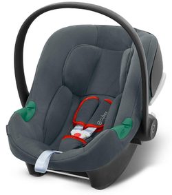 Коляска Cybex Balios S Lux TPE complete Aton B2 Steel Grey 3 в 1 Stormy Blue с дождевиками