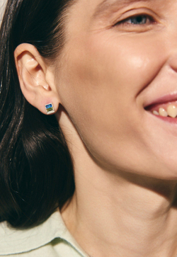 Серьги из серебра "Горные просторы"