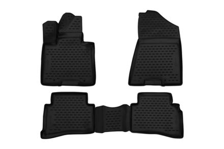 Коврики 3D в салон HYUNDAI Tucson, 2015-&gt;, 4 шт. (ПУ, повышенная износостойкость)