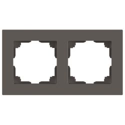 Рамка для розеток и выключателей Intro Accent 6-502-09 на 2 поста, СУ, титан