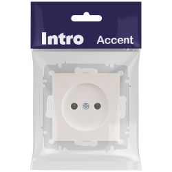 Розетка Intro Accent 6-201-06 2P 16А-250В IP20 СУ AL/CU перламутр