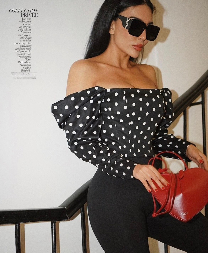 Корсет с рукавами горох