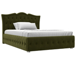 Кровать интерьерная Герда 140, Зеленый, Микровельвет, 28178