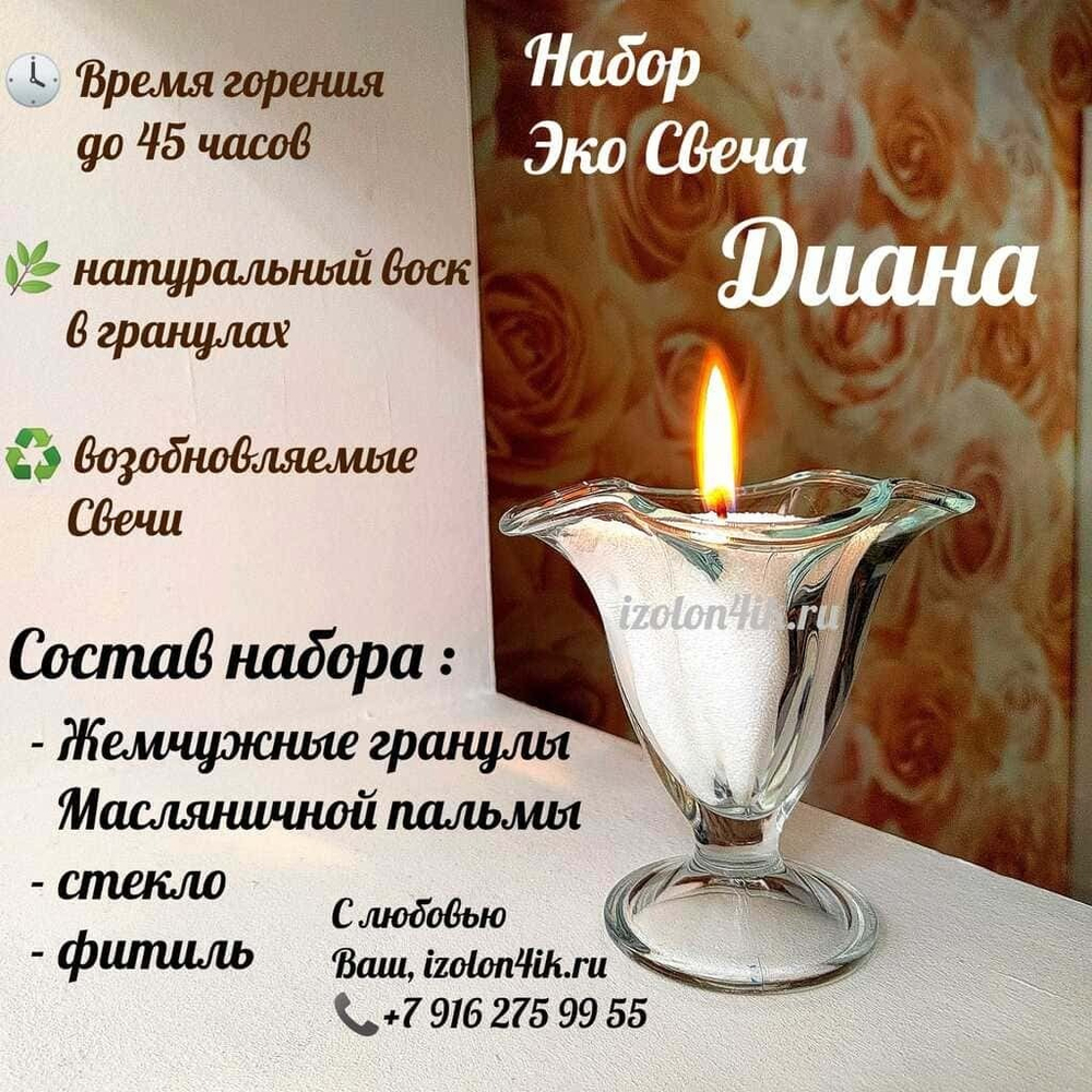 НАБОР насыпная свеча "ДИАНА"
