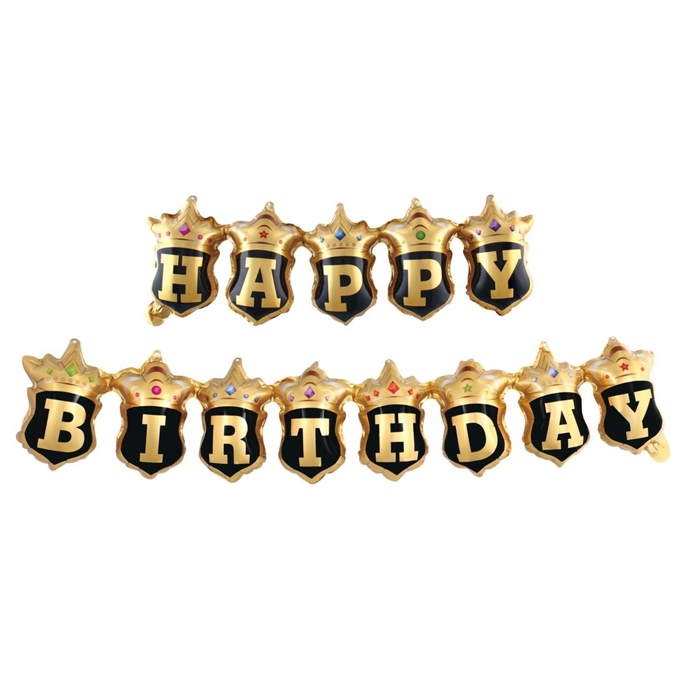 Набор шаров-букв AIR «Happy Birthday. Короны», 99 см