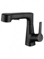 Смеситель для раковины с выдвижным изливом WONZON & WOGHAND, Черный матовый (WW-121B108-MB)