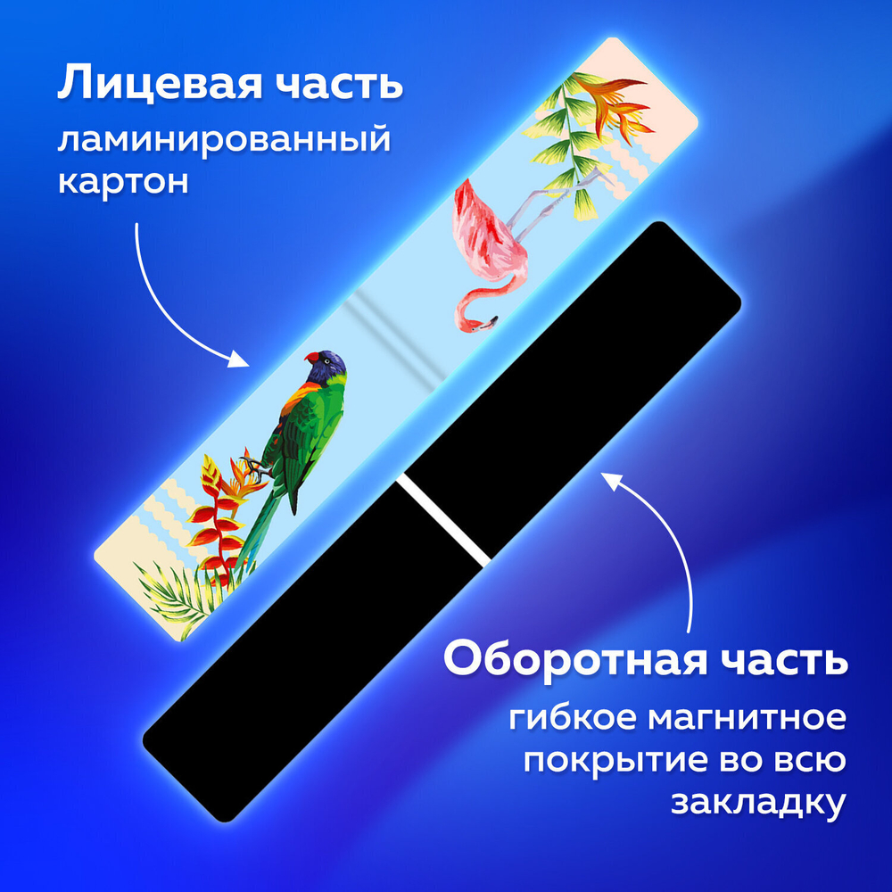 Закладки для книг МАГНИТНЫЕ "MIX" набор 30 шт. 60x20 мм BRAUBERG (3 штуки в упаковке)