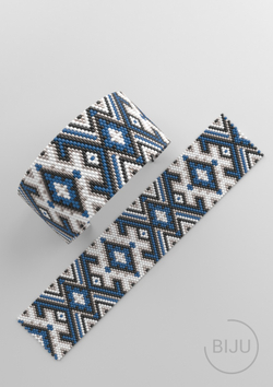 Схема PEYOTE, Схема браслета мозаичное плетение, узор из Miyuki Delica 11/0, файл PDF, №273-2