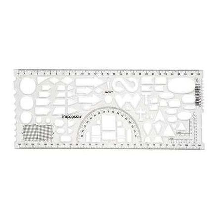 Линейка офицерская жёсткая, 28cм, морская, inFormat