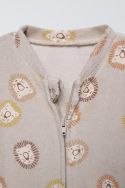 ZARA КОМБИНЕЗОН ИЗ ВЕЛЮРА С БАНТИКАМИ, РЫЖЕВАТО-КОРИЧНЕВЫЙ