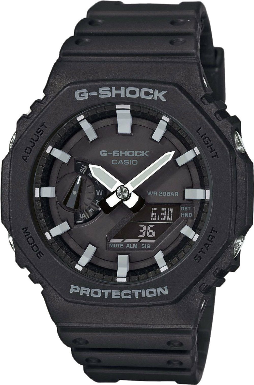 Японские наручные часы Casio G-SHOCK GA-2100-1AER с хронографом