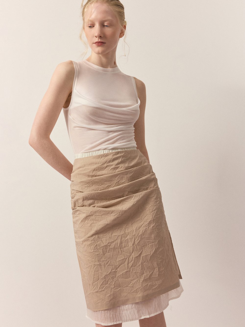 Топ со складкой