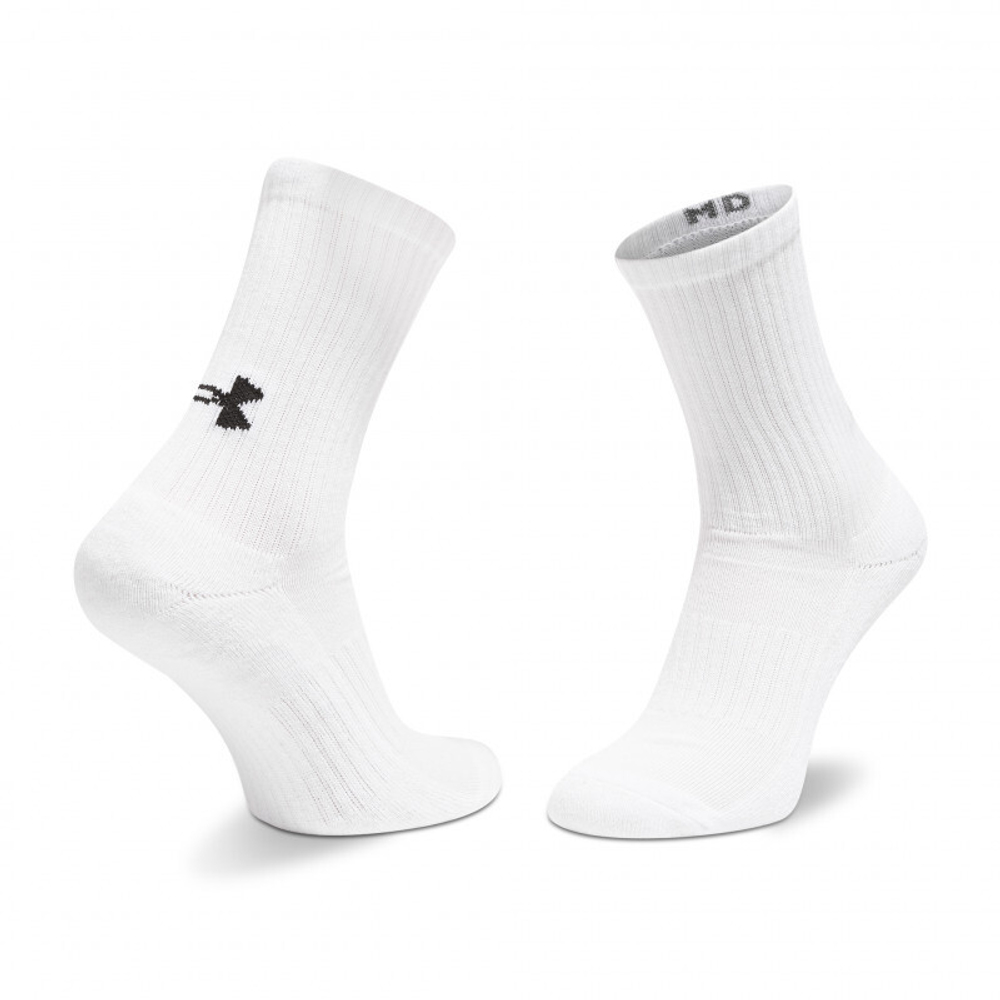 Теннисные носки Under Armour Core Crew Socks 3P - white