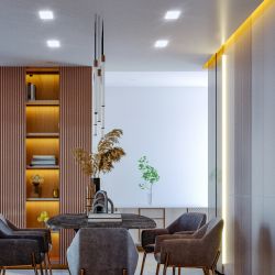 Светильник светодиодный встраиваемый ЭРА LED 12-10-4K квадратный регулируемый 10Вт 4000K | Downlight