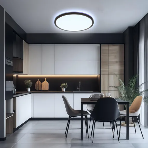 CL738321EL Бейсик Лайн Черный Св-к с пультом LED+RGB 40W