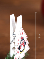 Набор новогоднего декора на прищепке, 6 шт. "Елочки с пингвинами"