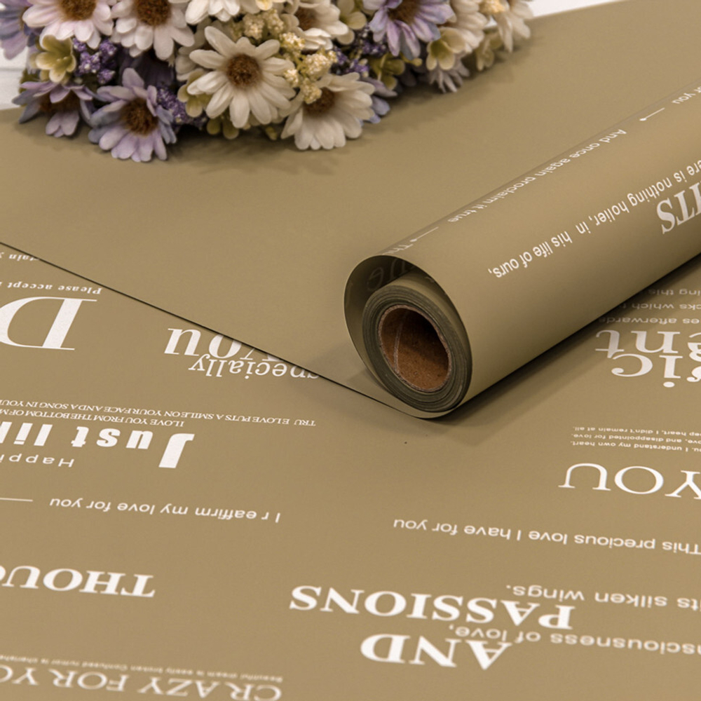 Пленка В рулоне 10 м х 58 см с печатью (Серый, Оливковый)