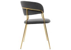 Стул на металлокаркасе Kamelia grey / gold