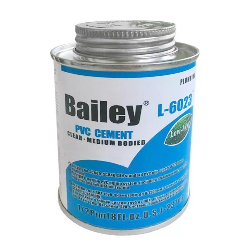 Bailey Клей для труб L-6023 с кисточкой, банка 237мл