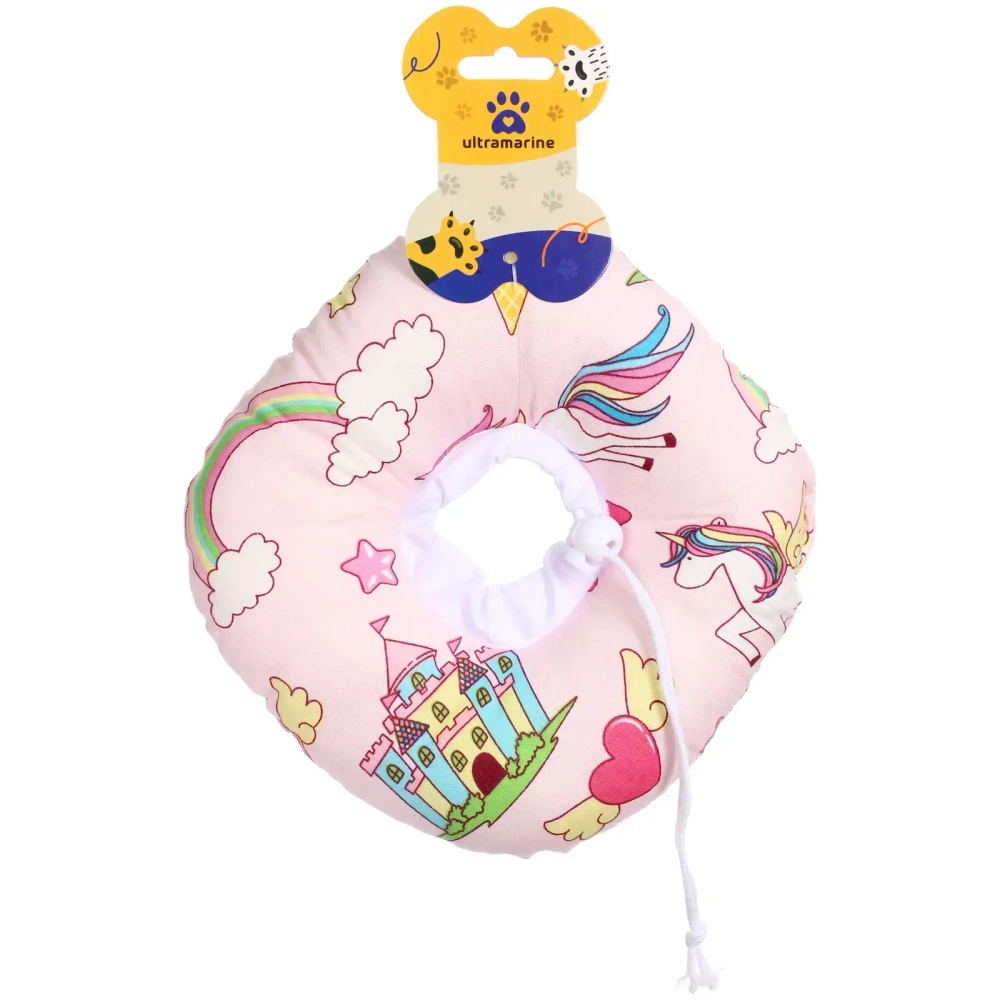 Воротник ветеринарный на кулиске «ЛЮБИМЫЙ БРО», для принцессы, р XS, окружность шеи 10-17см (лейбл)