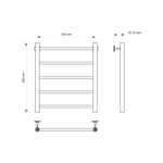 Полотенцесушитель MIXLINE VEGA  60х50 (1/2'' ВР, 5 перекладин) водяной